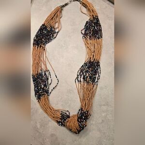 Multicolor Long Vintage Beaded Necklace